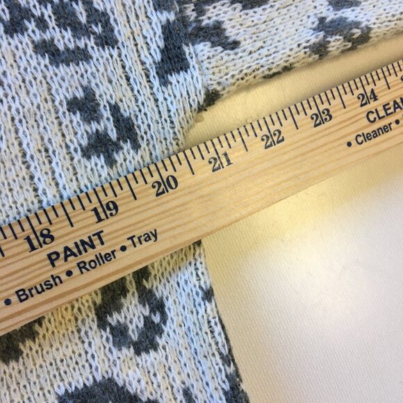 VTG Tarazzia Grandpa Sweater Medium Cream Gray Wool Blend Eclectic Indie Sleaze - Picture 4 of 7